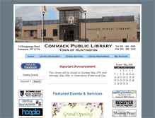 Tablet Screenshot of commackpubliclibrary.org